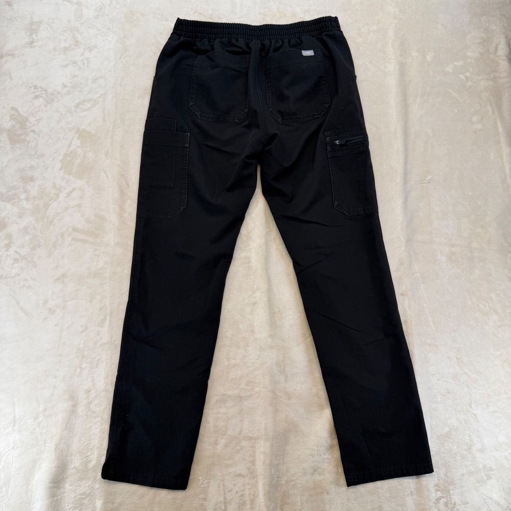 FIGS Technical Collection Scrub Pants Women S Black Excellent Cargo Drawstring - Picture 4 of 4